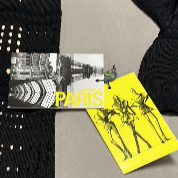 Catherine Malandrino  Paris Inspired Black Dress,  lined with tan slip, M, NWT - Picture 3 of 10